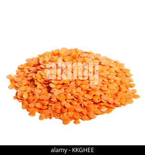 Split Lentils on a white background Stock Photo