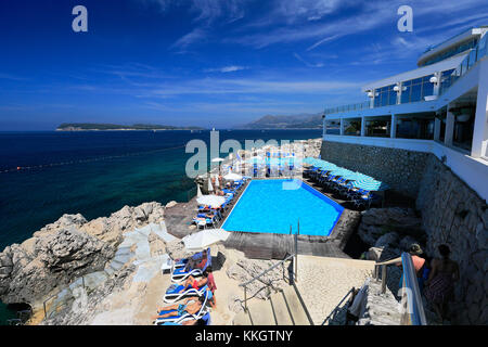 The Ariston Hotel, Lapad town, Dubrovnik, Dalmatian coast, Adriatic Sea, Croatia, Europe. Stock Photo