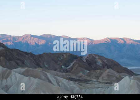 Multicolored mountains in the early morning Stock Photo
