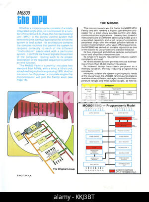 Motorola's 1978 catalog of microcomputer components highlighted its ...
