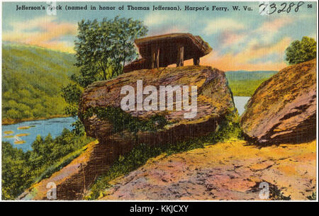 Jefferson's Rock (named in honor of Thomas Jefferson), Harper's Ferry, W. Va (73288) Stock Photo