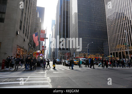 Manhattan, in New York State, USA shows city street scenes Stock Photo