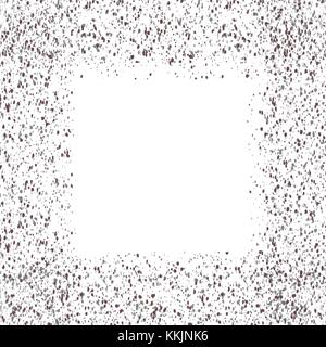 purple violet grey watercolor dot frame pattern with white center area, vector illustration Stock Vector