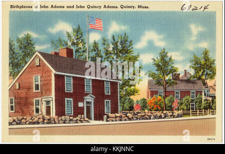 Birthplace of John Adams and John Quincy Adams, Quincy, Mass (68214) Stock Photo