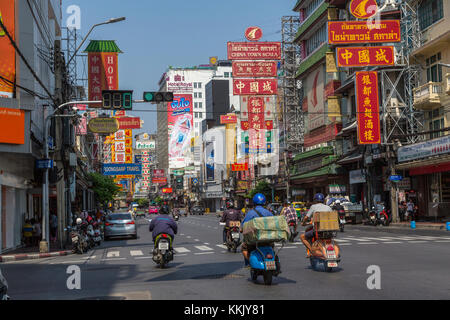 Bangkok, Thailand.  Yaowarat Road, Chinatown. Stock Photo