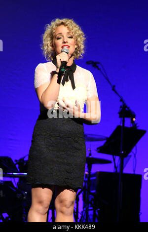 NEW YORK, NY - NOVEMBER 18: (Embargoed  Till December 8, 2015) - 5th Annual 'Cyndi Lauper And Friends: Home For The Holidays' Benefit Concert on November 18, 2015 in New York City.   People:  Cam Stock Photo