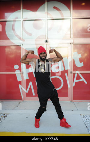 FORT LAUDERDALE, FL - NOVEMBER 13: Singer Jason Derulo poses for a portrait at Radio Station Y-100 on November 13, 2015 in Fort Lauderdale, Florida  People:  Jason Derulo Stock Photo