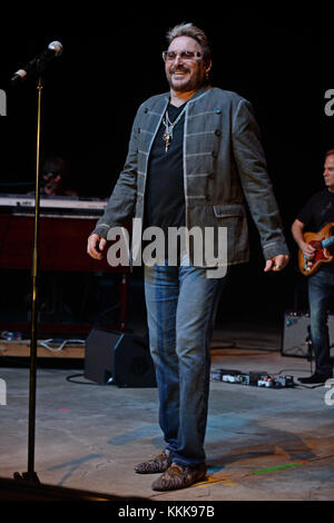 POMPANO BEACH, FL - OCTOBER 08: Chuck Negron performs at The Pompano Beach Amphitheater on October 8, 2015 in Pompano Beach Florida   People:  Chuck Negron Stock Photo