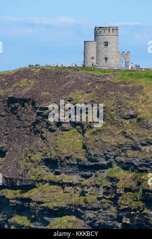 Cliffs of Moher and O'Brien's Tower, County Clare, Ireland Stock Photo