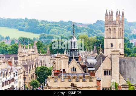 Typical view of Oxford rooftops. England, UK Stock Photo