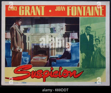 JOAN FONTAINE, CARY GRANT, ALFRED HITCHCOCK, SUSPICION, 1941 Stock