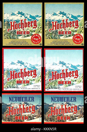 Collection of American vintage beer labels Stock Photo - Alamy