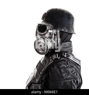 Futuristic nazi soldier studio shot Stock Photo