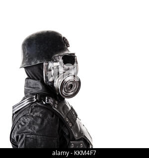 Futuristic nazi soldier studio shot Stock Photo