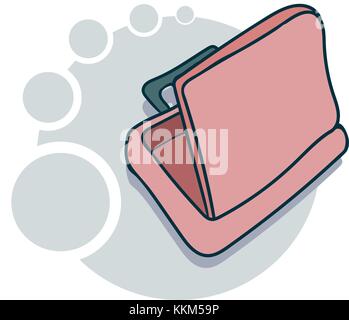 Open suitcase icon Stock Vector