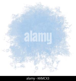 sky blue isolated watercolor cloud pattern on white background, vector illustration Stock Vector