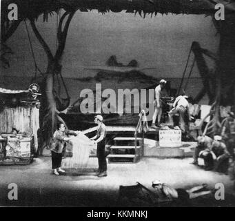This image depicts a scene from the Pacific theater during World War II ...