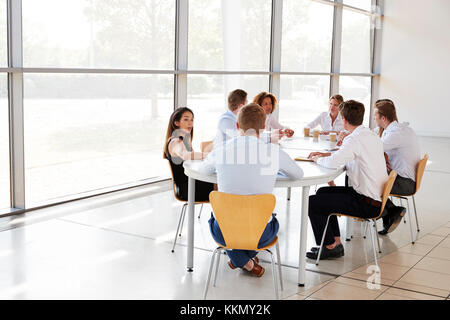 Young business professionals in team meeting Stock Photo