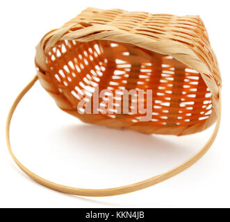 Empty food basket isolated over white background Stock Photo