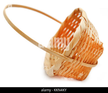 Empty food basket isolated over white background Stock Photo