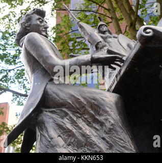 Fryderyk Chopin statue in Manchester Stock Photo