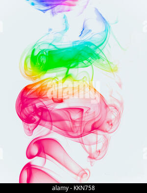 rainbow effect on a white background Stock Photo