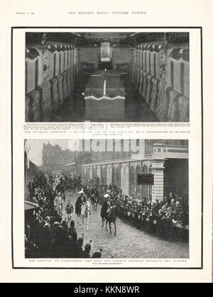 1901 The Graphic Funeral Carriage of Queen Victoria Stock Photo