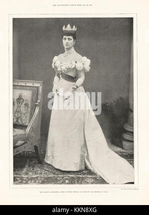 1901 Illustrated London News Her Majesty Queen Alexandra Stock Photo