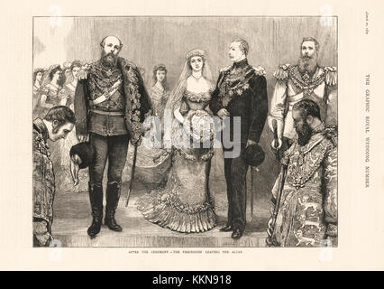 1896 The Graphic Wedding of Duke of Connaught & Princess Louise of Prussia Stock Photo
