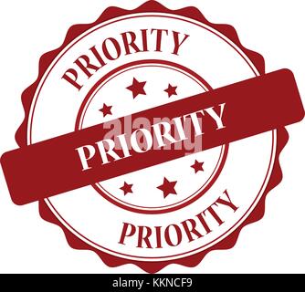 Priority stamp illustration Stock Vector