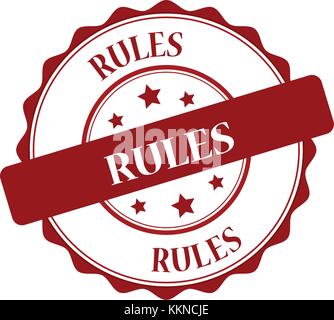 Rules stamp illustration Stock Vector