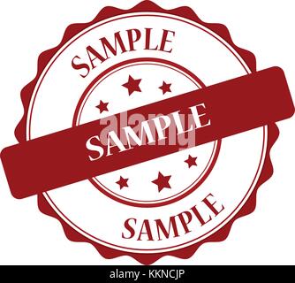 Sample stamp illustration Stock Vector
