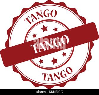 Tango stamp illustration Stock Vector