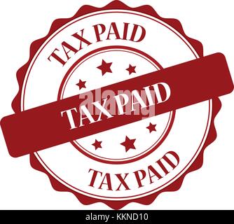 tax paid stamp illustration Stock Vector