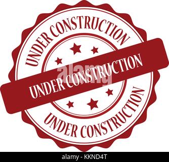 Under construction stamp illustration Stock Vector
