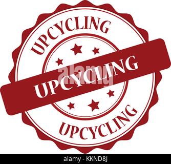 Upcycling stamp illustration Stock Vector