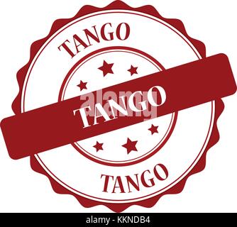 Tango stamp illustration Stock Vector