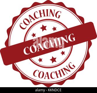 Coaching stamp illustration Stock Vector