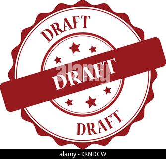 Draft stamp illustration Stock Vector