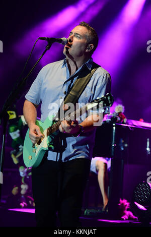 BOCA RATON, FL - JULY 10: Ed Robertson of Barenaked Ladies performs at the Sunset Cove Ampitheatre on July 10, 2015 in Boca Raton, Florida.   People:  Ed Robertson Stock Photo