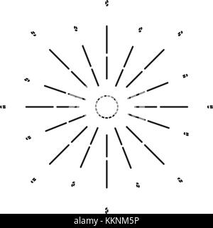 dotted shape natural sunburst with abstract ray design Stock Vector