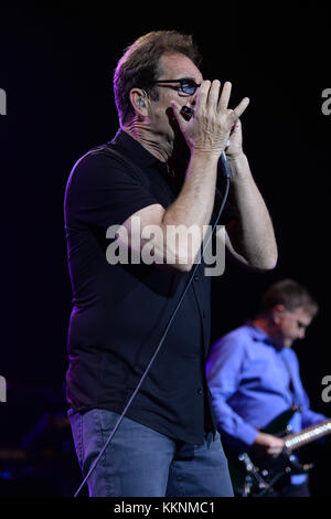 HOLLYWOOD FL - JUNE 12: Huey Lewis of Huey Lewis & The News  performs at Hard Rock Live held at the Seminole Hard Rock Hotel & Casino on June 12, 2015 in Hollywood, Florida   People:  Huey Lewis Stock Photo