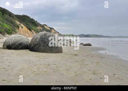 Moeraki Boulders, South Island, New Zealand Stock Photo