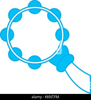 Tambourine music instrument Stock Vector
