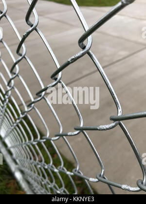 Section of chain link fence. Stock Photo