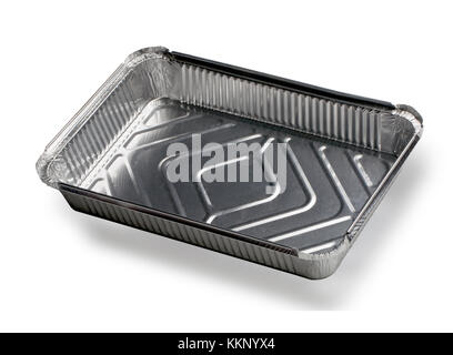 Baking dish from a foil on white Stock Photo