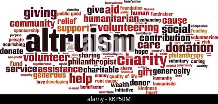 Altruism word cloud concept. Vector illustration Stock Vector Image ...