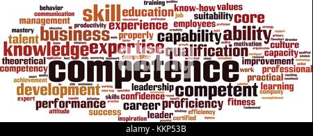 Competence word cloud Stock Vector