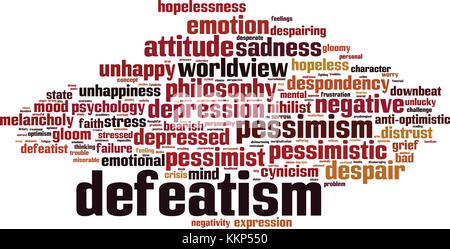 Defeatism word cloud concept. Vector illustration Stock Vector Image ...