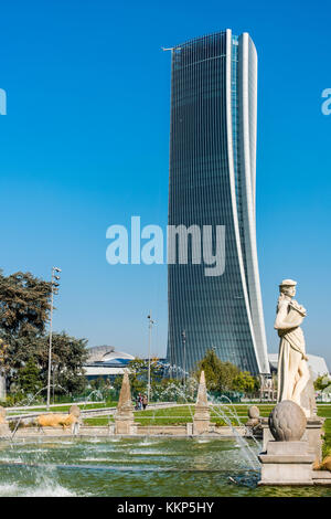 Generali Tower or Hadid Tower, Milan, Lombardy, Italy Stock Photo